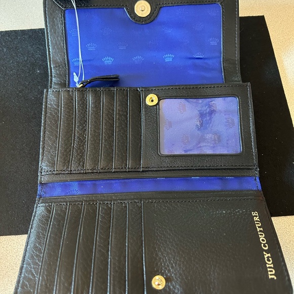 Juicy Couture Black and Gold Wallet with Textured Leather-NWT - Picture 3 of 5